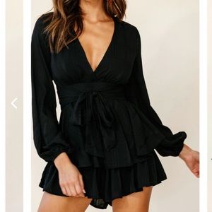 Selfie Leslie Fit&Flare Long Sleeve Romper